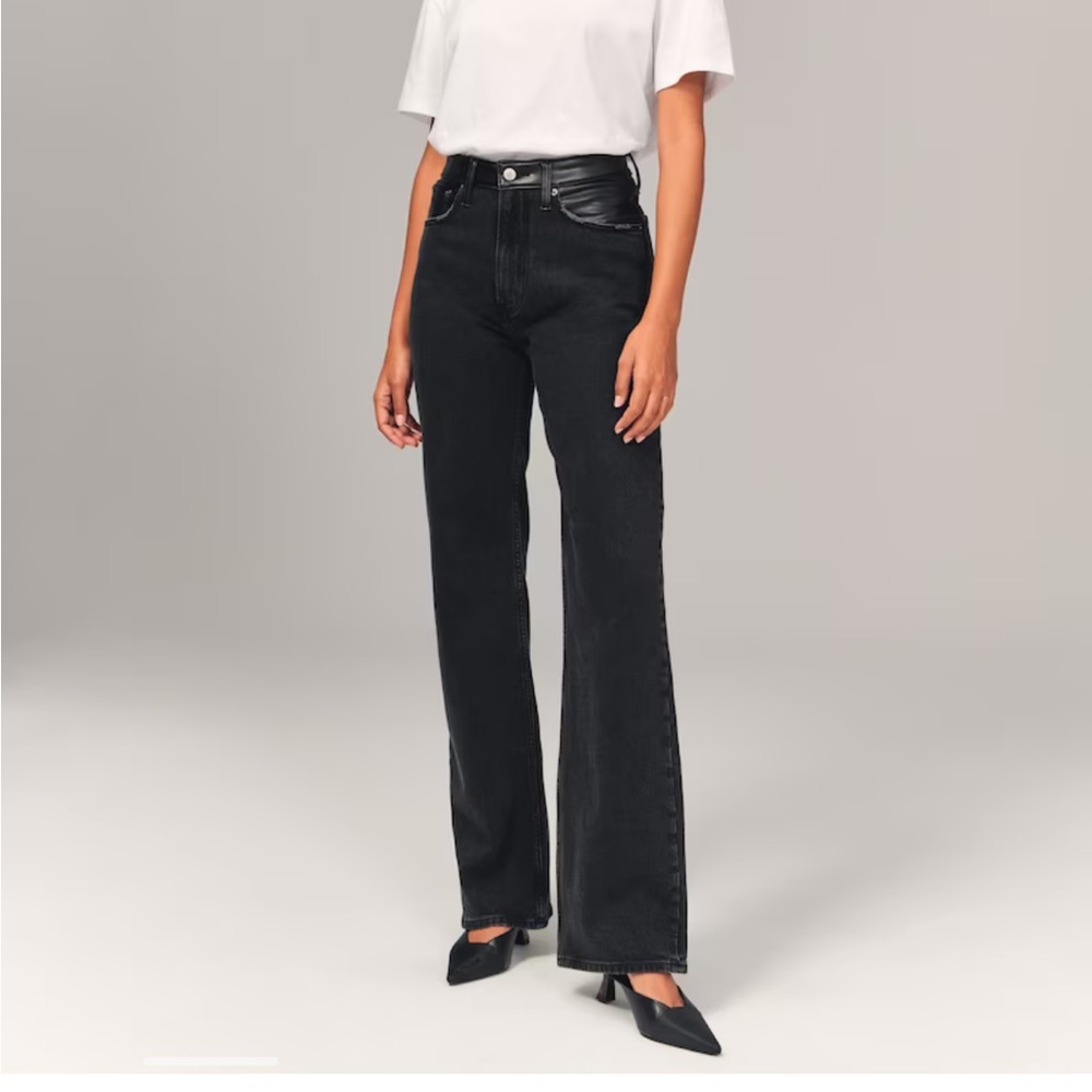 Mixed Fabric High Rise 90s Relaxed Jean